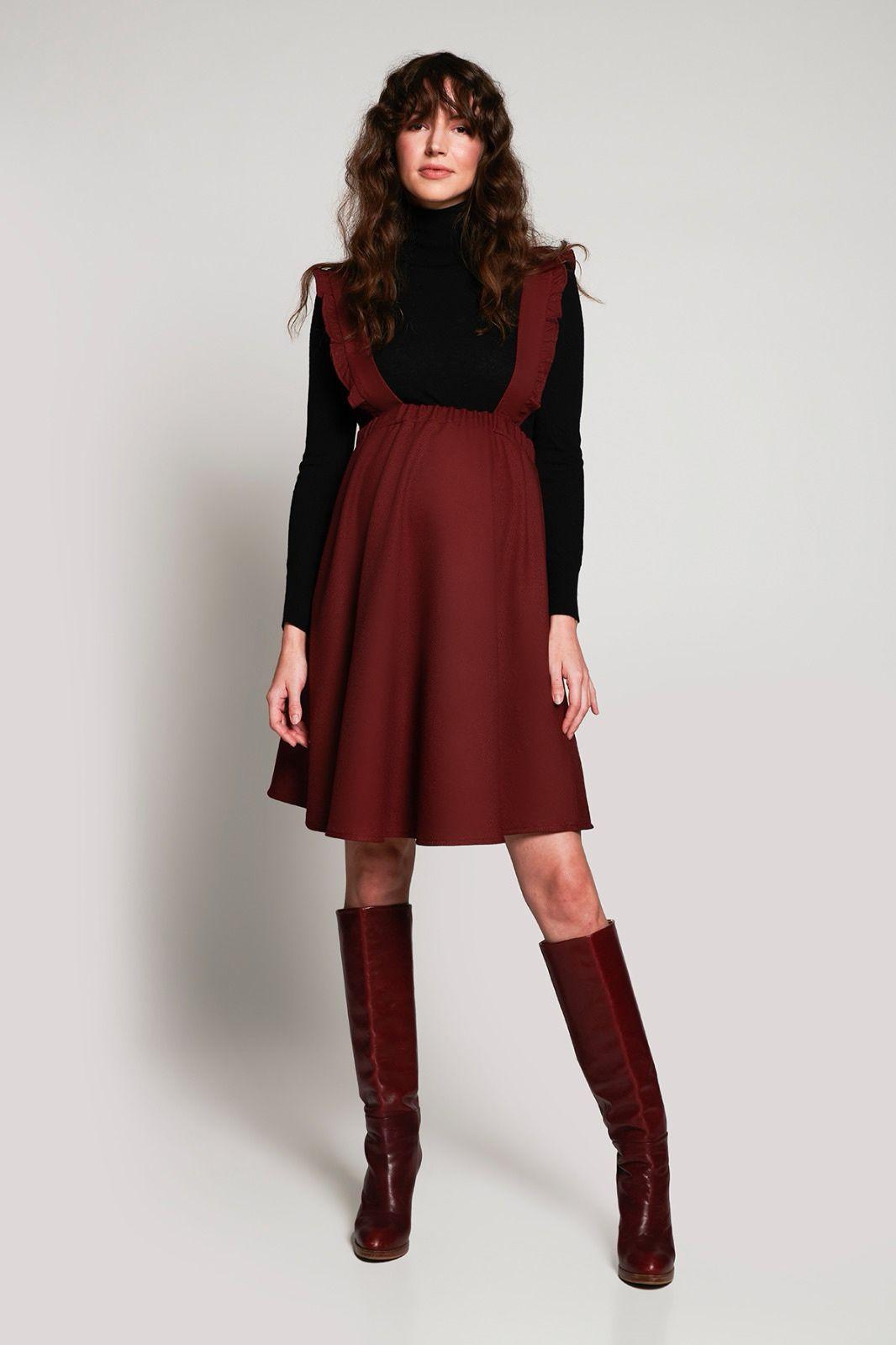 

СПІДНИЦЯ-КОМБІНЕЗОН ДЛЯ ВАГІТНИХ LYN MAMA S малиновий