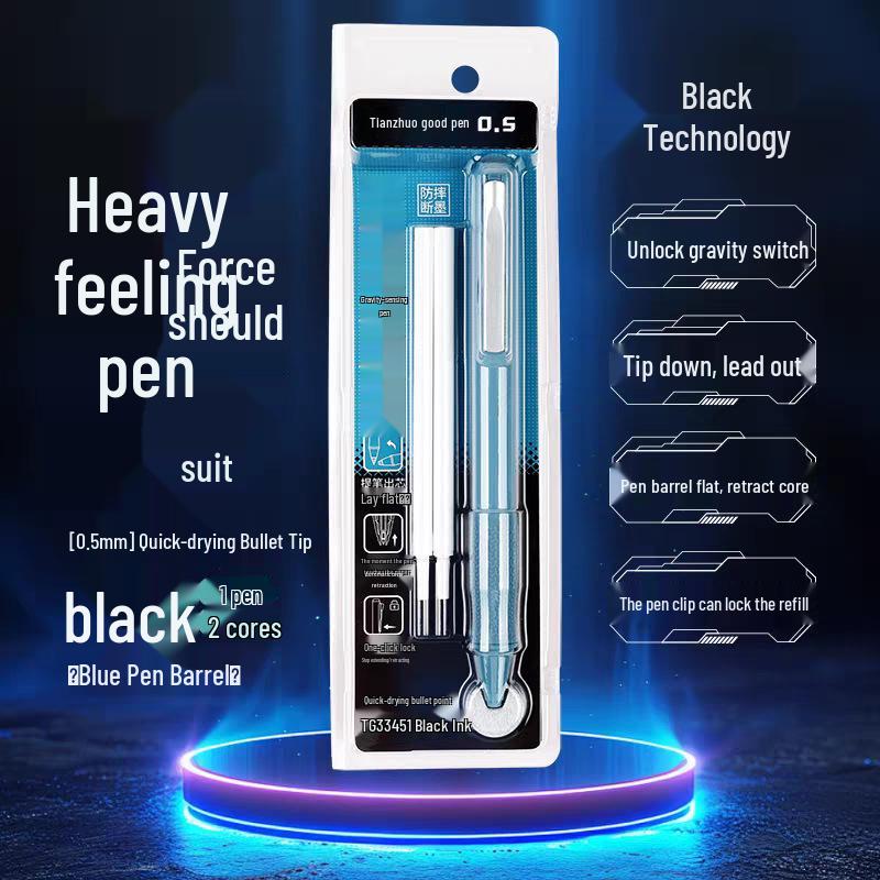 Universal Gravity Induction Quick-Dry Pen 0.5 - Student-Friendly, Drop-Resistant