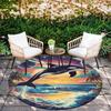 Whale and Dolphin Pattern Round rug,Carpet Rug for Living Room Bedroom Sofa Playroom Decor,Non-slip Floor Mat,Holiday Gifts and Birthday Gifts.