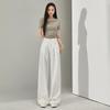 Anzughose Damen Frühling Hohe Taille Locker Fallende Hose Damen Lässige Weitbeinige Hose Damen Frühling Lässige Hose Damen