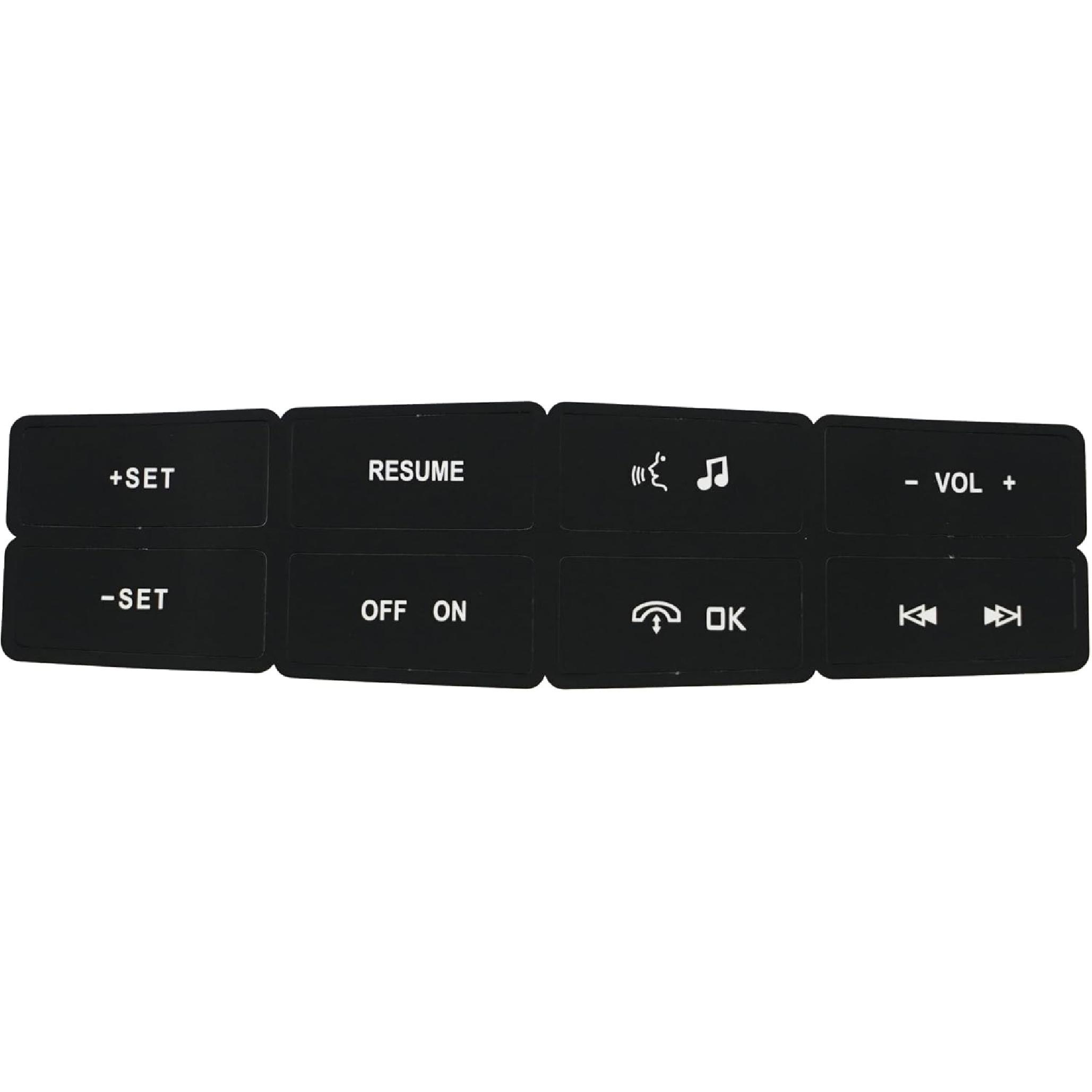 Steering Wheel Control Button Repair Decals Stickers Compatible with Ford Mustang 2010 2011 2012 Button Repair Decal Sticker Premium Vinyl
