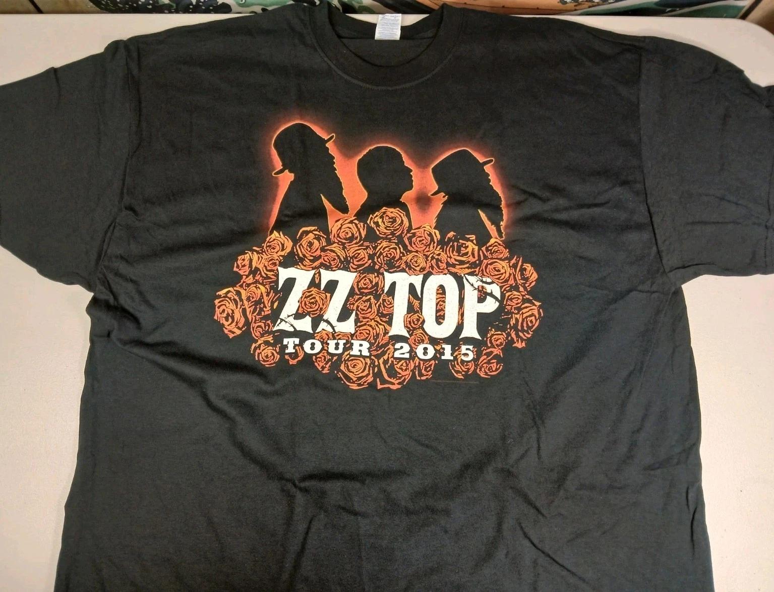 ZZ Top 2015 Tour Double Sided Band T Shirt 2XL M