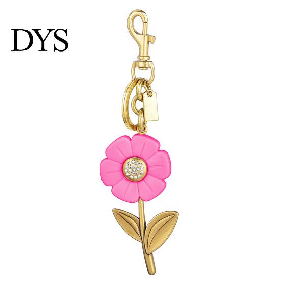 Keychain Pendant Sparkling Rhinestones Inlaid Flower Shape Key Chain Exquisite with Lobster Clasp Hanging Design Keyring Backpack Accessory Rhinestone