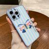 Plaid Pattern Stripe Green Butterfly Phone Case For iPhone 12 13 Mini 11 Pro Max 16 15 14 Pro Max Plus XR XS X 7 8 Plus SE Cover