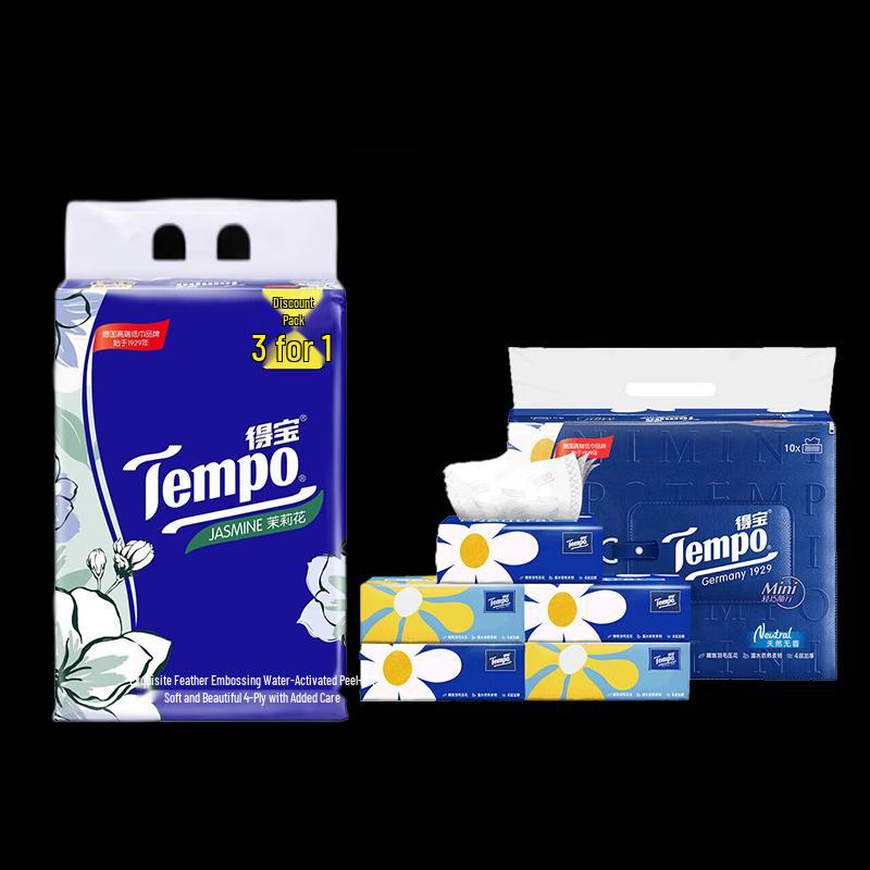 Tempo 4-Ply Scented Facial Tissues Value Pack