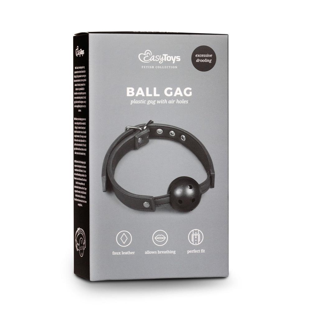 Baillon avec boule noire percée - EasyToys Fetish Collection - Baillons BDSM