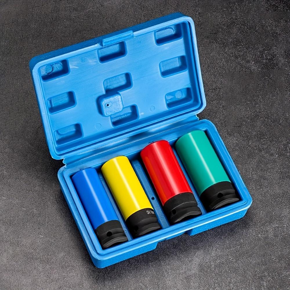 

1/2 Drive Wheel Protector Impact Socket,7pcs Thin Wall Deep Impact Socket Set,Non-marring Impact Socket Set for Tire Protection