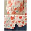 Summer Blouses Korean Commuter Arc Hemp Sweet Painted Love Short Sleeved Shirts Women's Clothing & AccessoriesTops