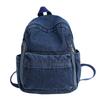 Street Style Vintage Handbag Japanese Style Solid Crossbody Bag Simple Denim Backpack  Outdoor