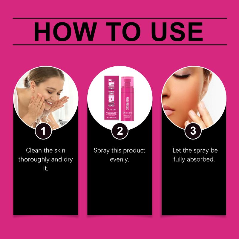 Outdoor Tanning Spray Fast Hydrating Moisturizing Body Shine Long Lasting Glow Sunbathing Beach Time