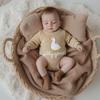 Infant Baby Knitted Rompers Cute Long Sleeve Round Neck White Goose Letter Embroidery Jumpsuit