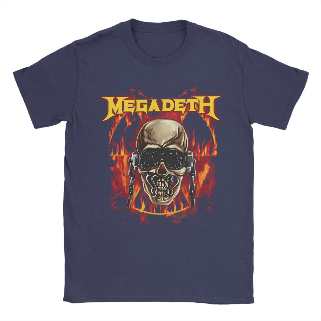M-Megadethed Band  Men's T Shirt  Novelty Tees Short Sleeve Crewneck T-Shirt Pure Cotton Birthday Gift Tops
