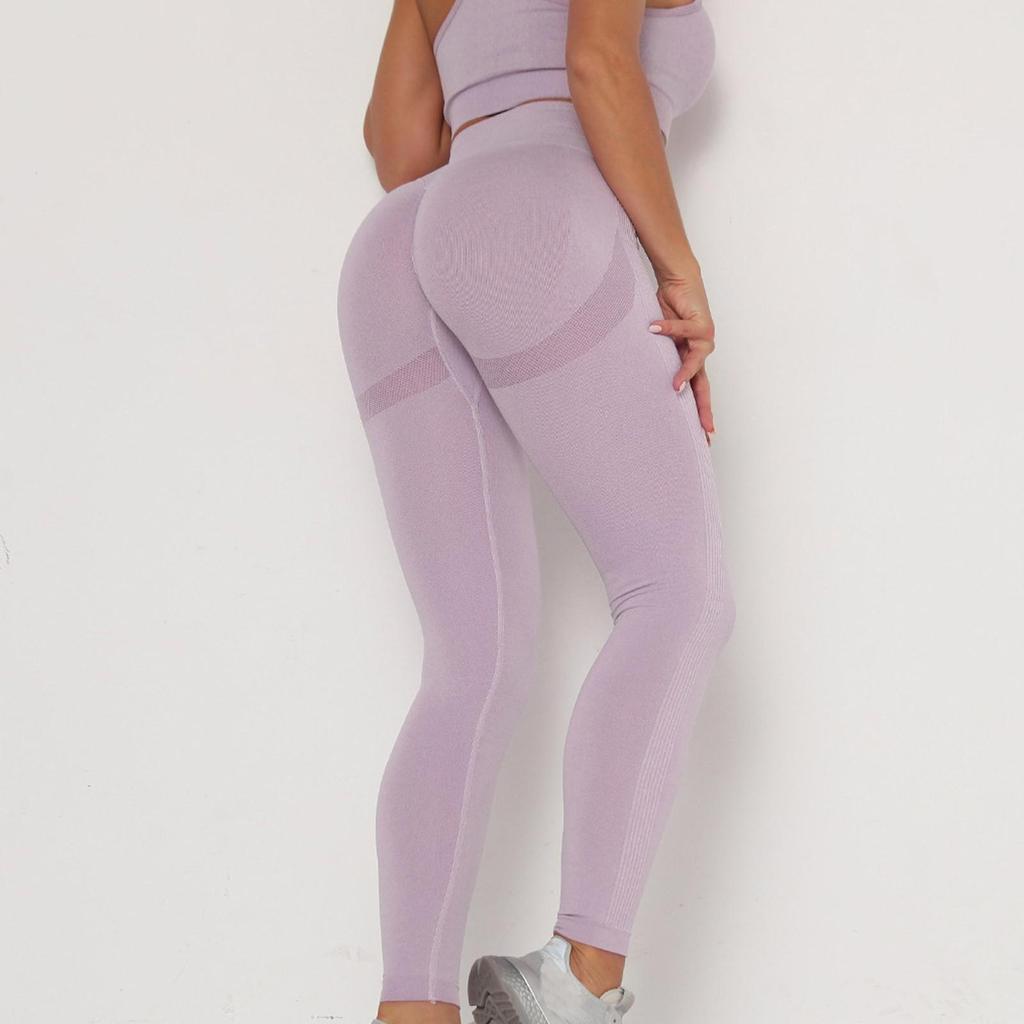 Damen Farbe Hüftheben Sport Fitness Laufen High-Waist Yoga Hose