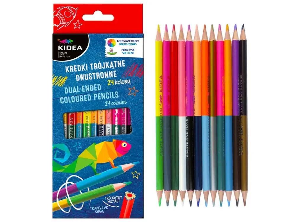 KREDKI TRÓJKĄTNE DWUSTRONNE 24 KOL. 0328