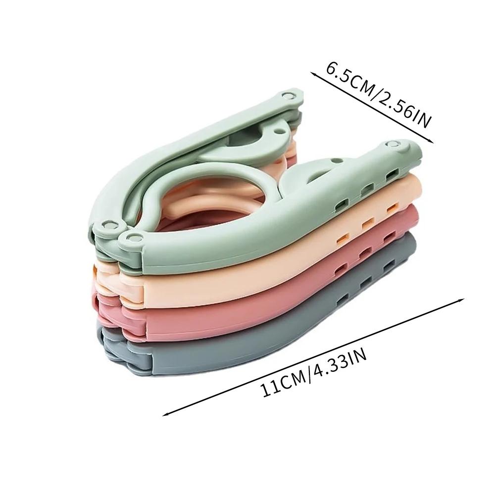 20PCS Folding Clothes Hanger Travel Portable Clothes Hanging Rack Space Saving Home for Dress Pants Suit Student Dormitory