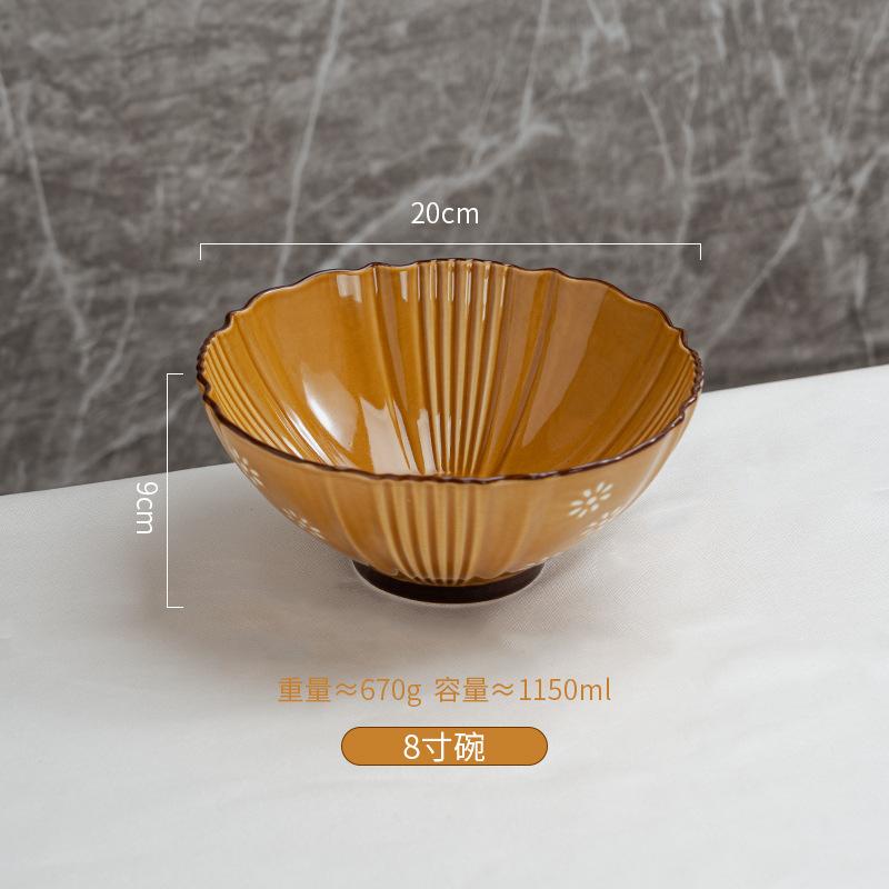 European Light Luxury Retro Style Dish Set High Sense Household Plate Underglaze Color Tableware Ceramic Soup Bowl Rice Bowl