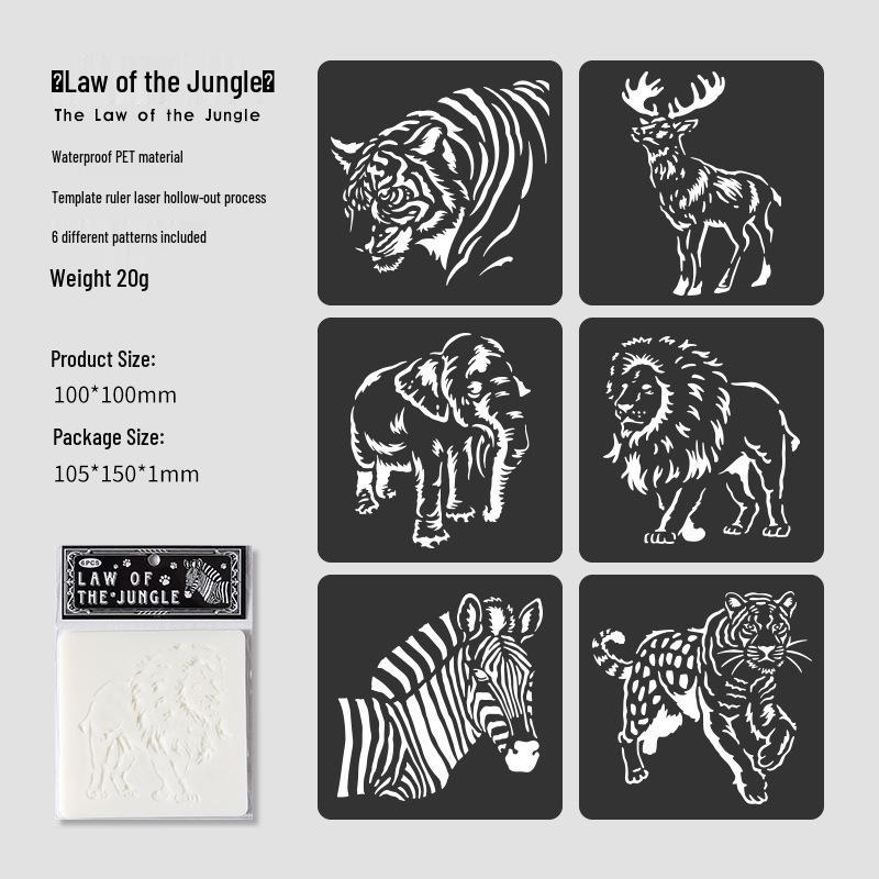 

Набор шаблонов для ручной росписи граффити и масляной пастелью «Зоопарк Юэчжэнь»