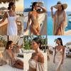 Boho Shell Starfish Drop Earrings for Women White Acrylic Round Disc Tassel Dangle Earrings Summer Beach Vacation Charm Jewelry