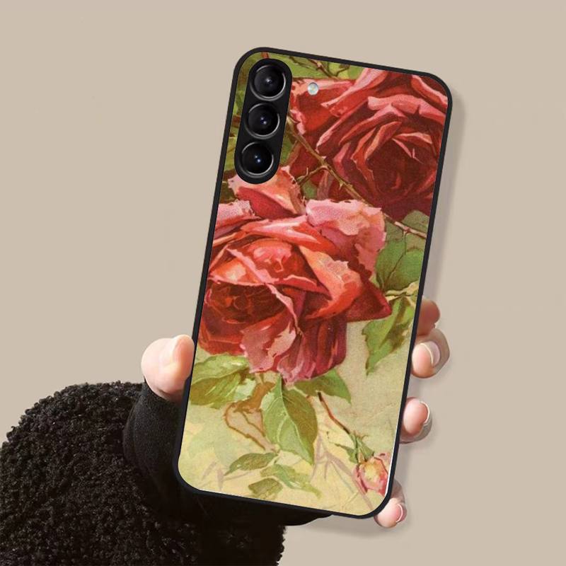 Rose Blume Telefon Fall Für Samsung Galaxy S7 Rand Plus S9 S20Plus S20ULTRA S10lite S225G S10 Fall