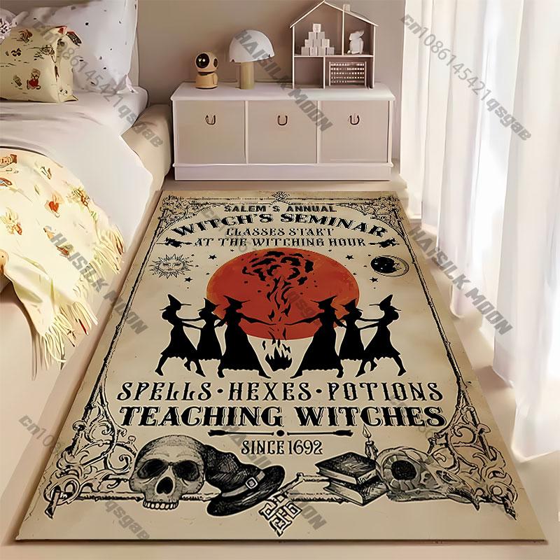 Witches Gathering for Magical Learning Carpet Yoga Living Room Room Decor Children's Crawling Mat Doormat Area Rug