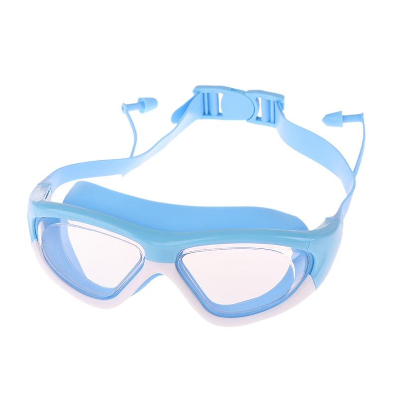 Profesjonelle Svømmebriller Barn Svømmebriller Med Ørepropper Anti-dugg UV Silikon Vanntett Svømmeutstyr For Barn