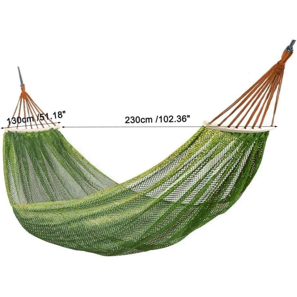 Hammock Without Stand, Portable Lightweight Camping Hammock with Tree Straps Storage Bag, Outdoor Rope Hammock Replacement for Travel