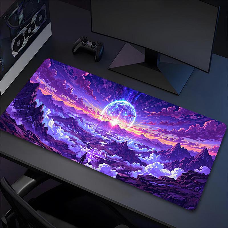 Celestial Journey Xl Gaming Mouse Pad Nonslip Rubber Base Stitched Edge Waterproof Desk Mat For Pc Laptop Gamer Office Computer Accessories C929480