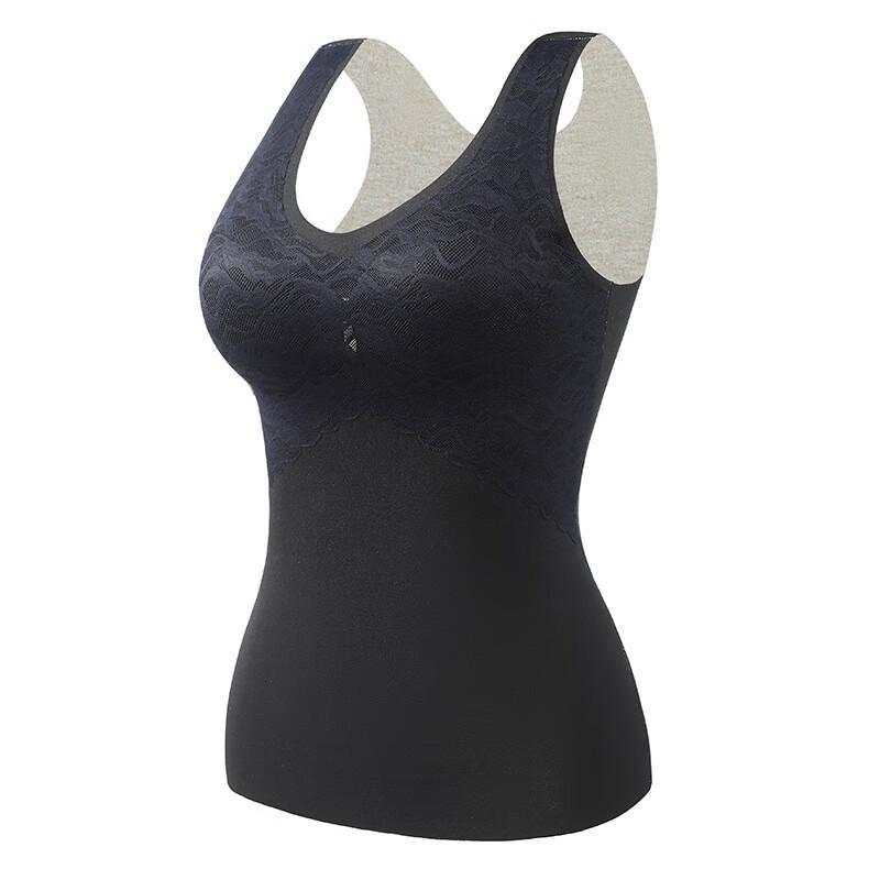 

Women s Seamless Lace Thermal Vest with Chest Pads