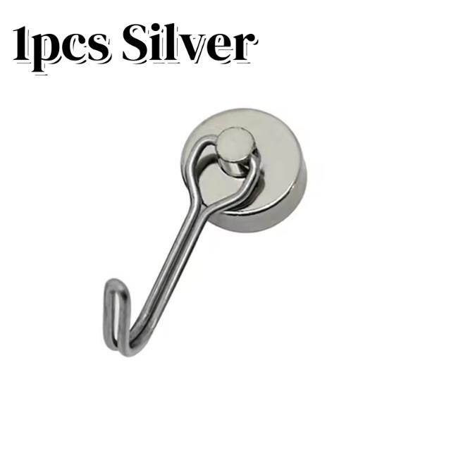 1Pcs 0-5kg Heavy Duty Magnetic Hooks Swivel Swing Magnetic Hook Strong Neodymium Magnet Hooks for Hanging, Perfect for Refrig 1