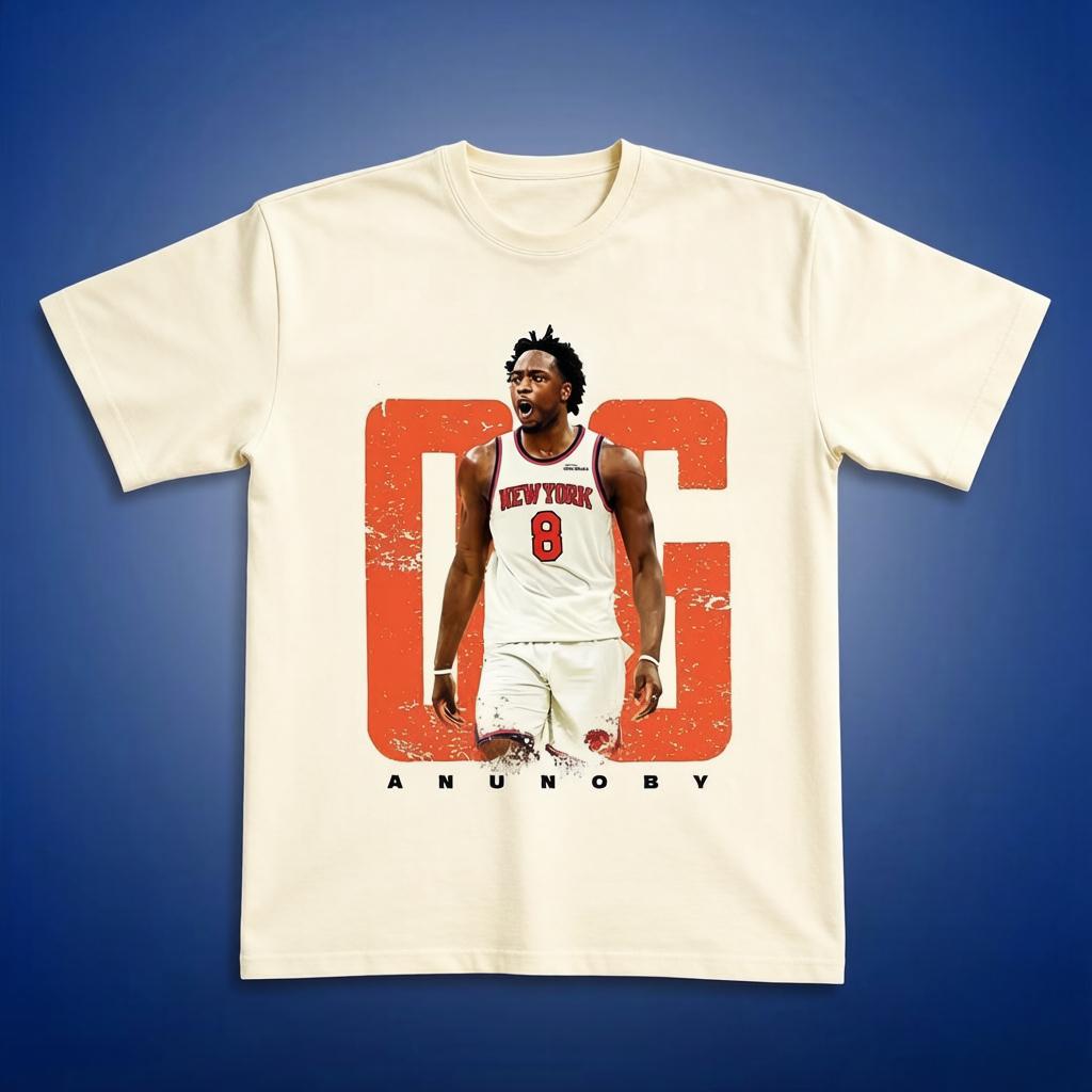 OG Anunoby Printed 2026 Tshirts New York Knicks Merch T ShirtCotton Unisex Mens Womens TShirt Y2k Popular Casual Tee