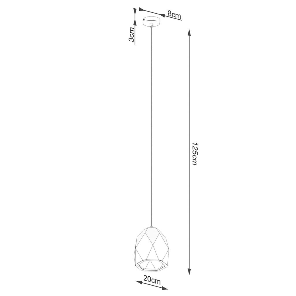 Lampa Wisząca Oasis 1 E27 Biały Lumilo 12.171.51