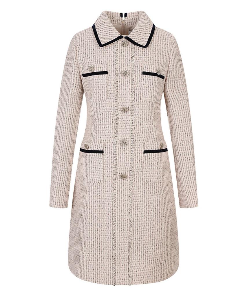 ECOLEDEPARIS Tweed Collar Dress_Rb3Xwoam15Z