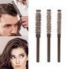 3Pcs Round Brush Set for Effortless Blow Drying and Styling of Short Hair with Comfortable Handle and Ceramics Barrels