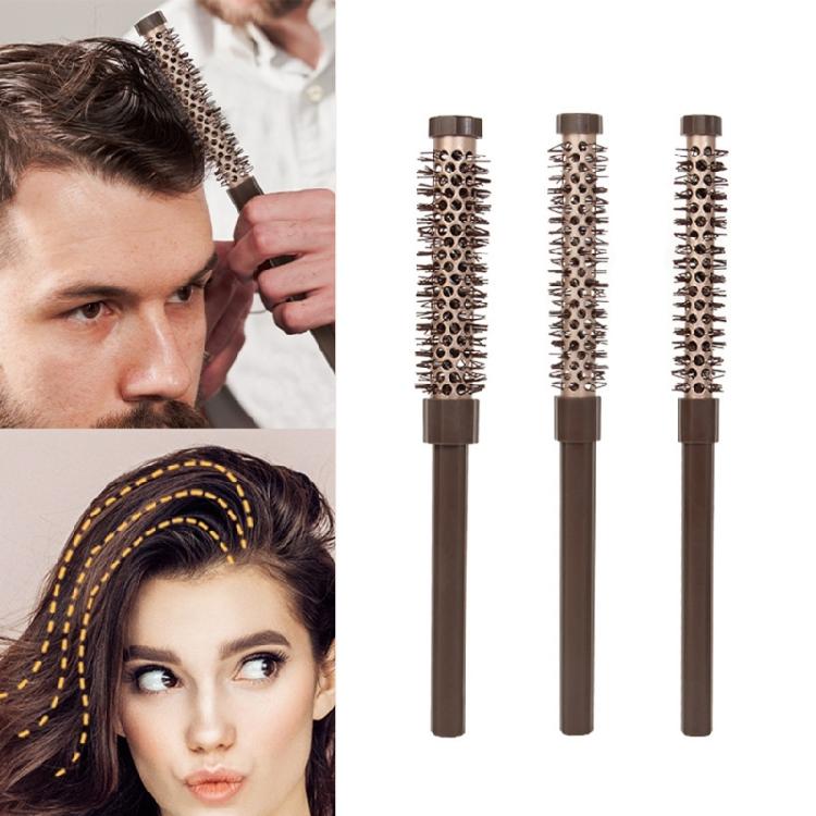 3Pcs Round Brush Set for Effortless Blow Drying and Styling of Short Hair with Comfortable Handle and Ceramics Barrels