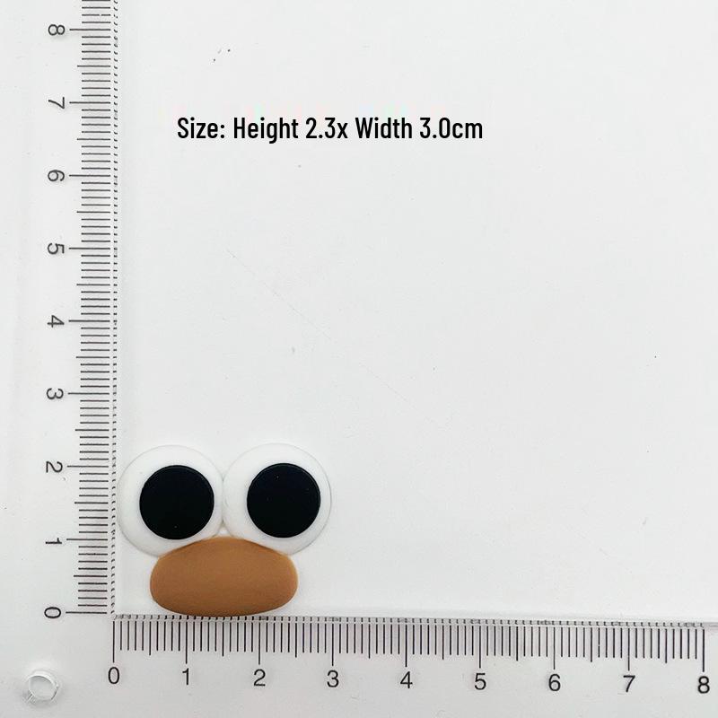 Cartoon Sausage Mouth & Big Eyes Duckbill Rubber Patch - Cute DIY Drain Basket Ornaments