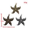 Starfish Charms Multi Color Metal Pendants For Beach Themed DIY Jewelry Accessories
