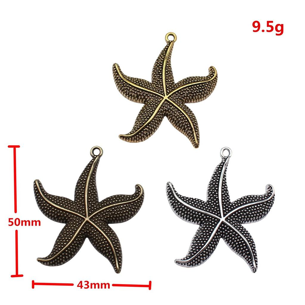 Starfish Charms Multi Color Metal Pendants For Beach Themed DIY Jewelry Accessories