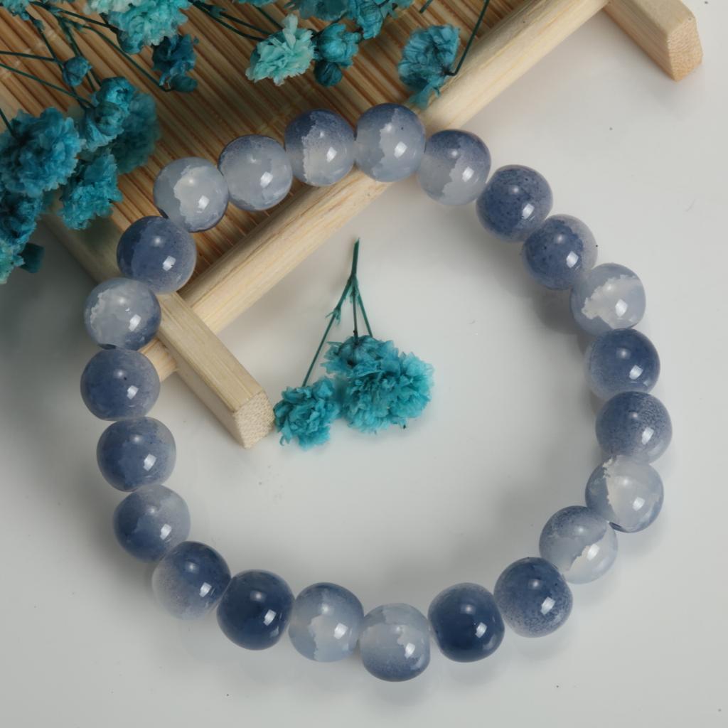 1-8Pcs Colorful Beads Beaded Bracelet Glass Beads Women's Fresh Versatile Jewelry Stretch Effected Handmade Bracelet Jewelry