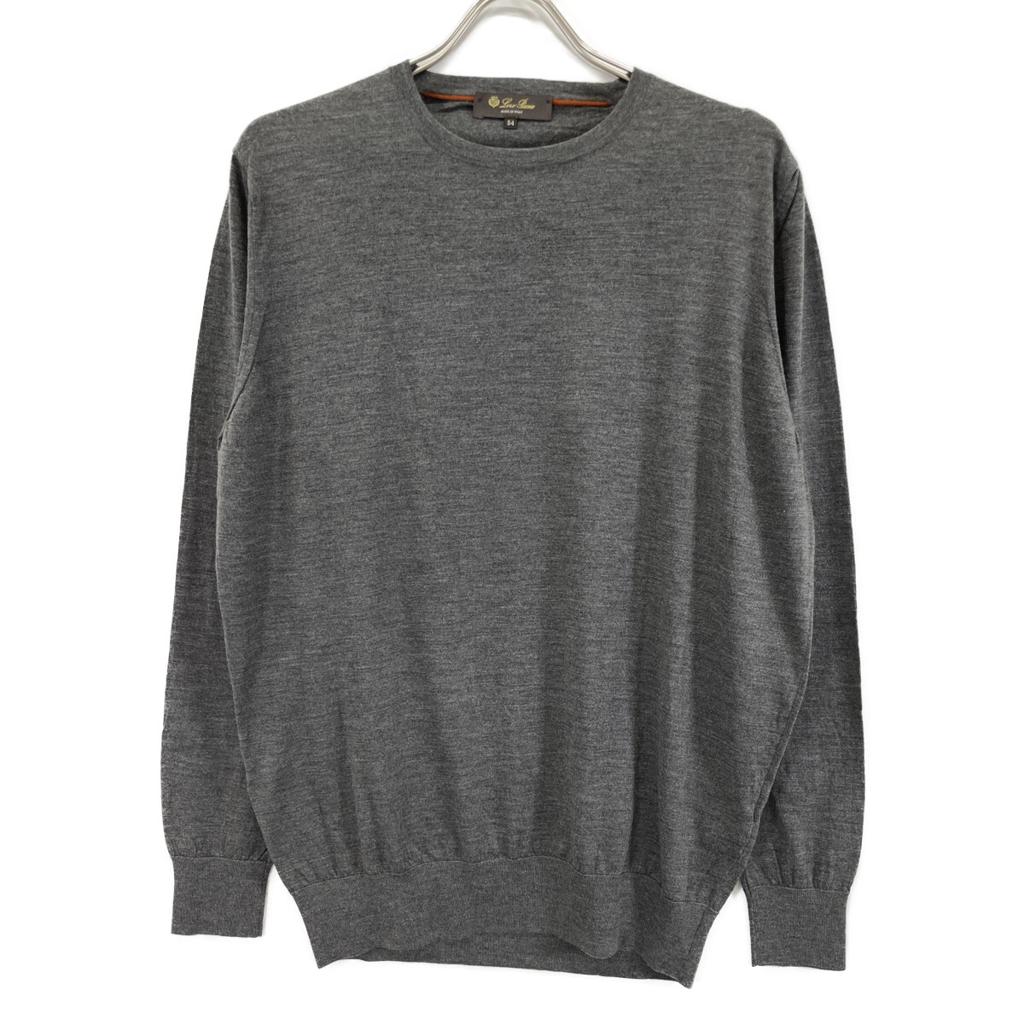Loro Piana FAI1916 Wool Crew Neck Knit tops 54 grayUsed