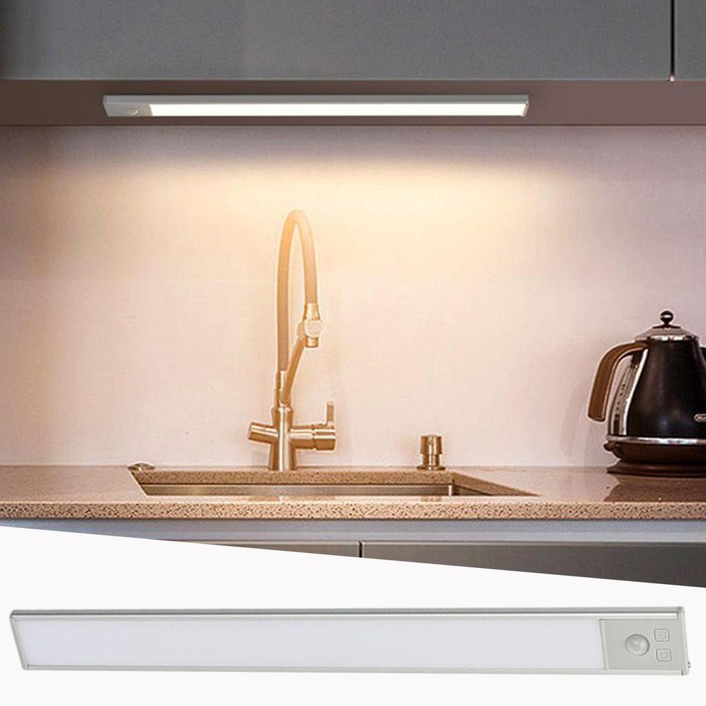 Closet Lights Motion Sensored Led Light Strip Under Cabinet with 3 Colors No Drilling Fixtures for Bar Kitchen Stair Drawers