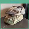 Plush Newsboy Retro Cap With Short Brim And Grid Design Fit For Autumn Fashion