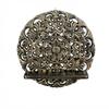 Bohemian Style Round Carved Rack Decorative Space Saving Wall Storage Rack Wall Mounted with Hooks Plant Display Rack