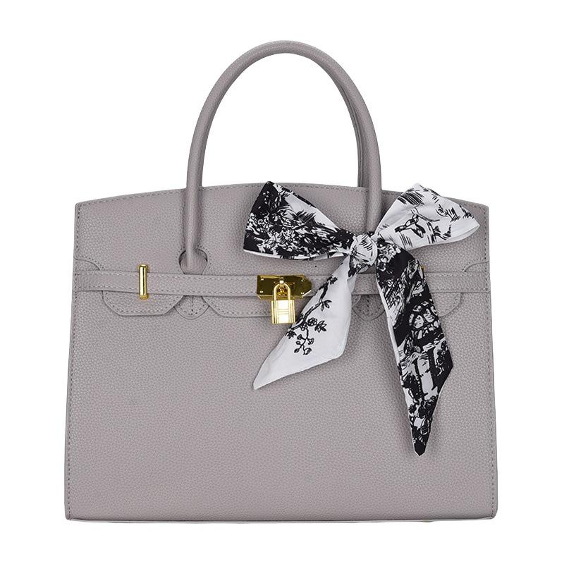 Elegante Colorblock Platinum Umhängetasche - Damenhandtasche mit großem Fassungsvermögen