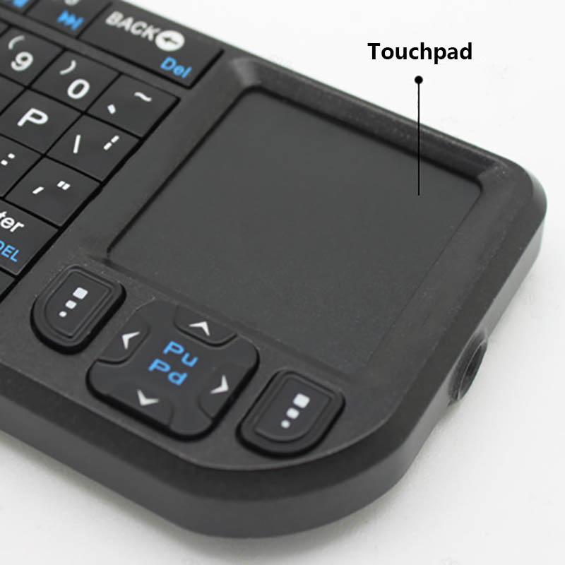 VAORLO Bezdrátové klávesnice Mini Air Mouse 2,4G Handheld Touchpad Pro hry Pro telefon Smart TV Box Android