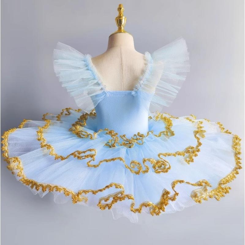 Girls Ballet Dress Children Professional Swan Lake Performance Clothes Pancake Tutu Princess Dress Leotard Party Ballet Skirt