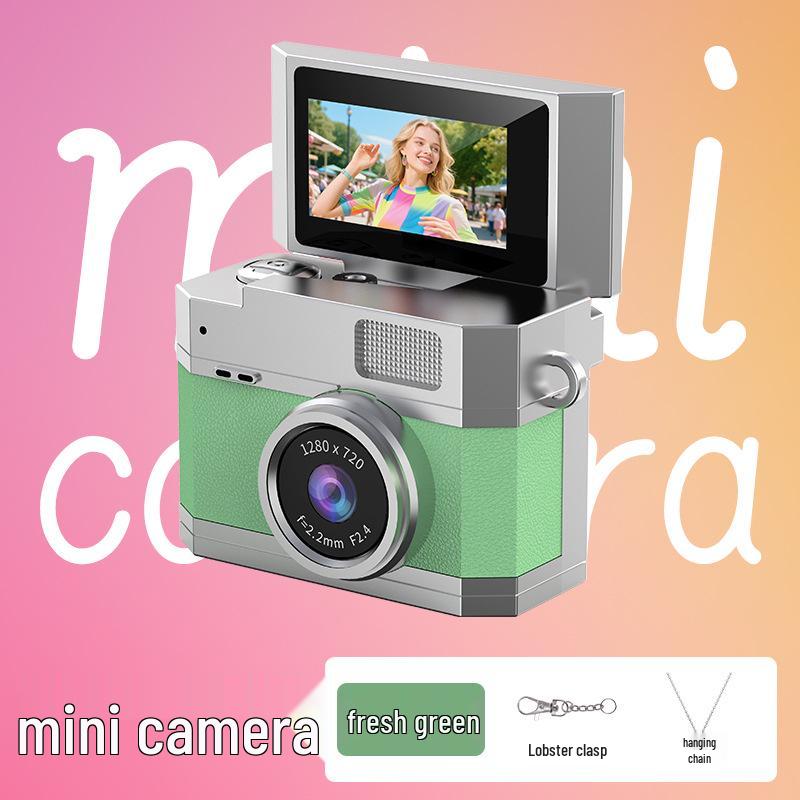Retro Mini Flip Screen Dual Camera – Portable Entry-Level Student Pendant Camera