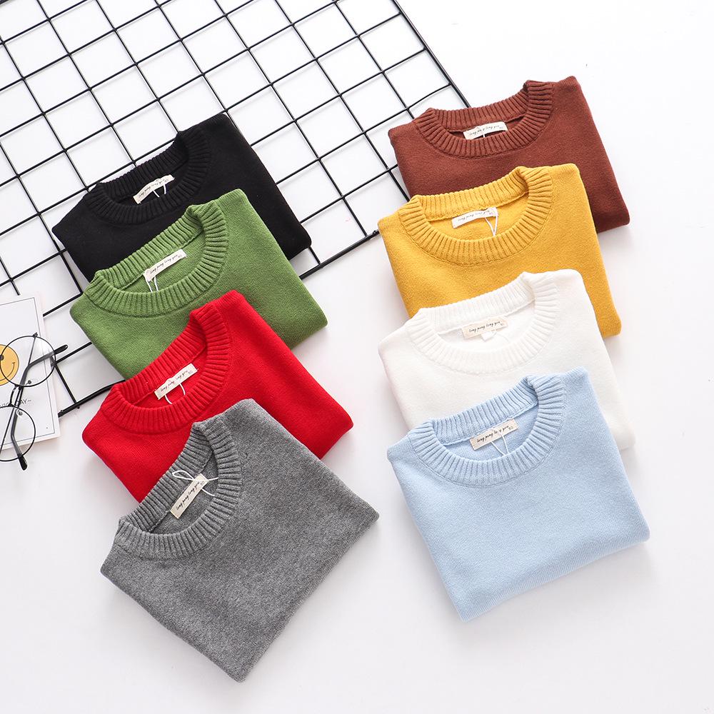 2022 New Arrival Korean Style Unisex Children's Pure Cotton Warm Knit Sweater