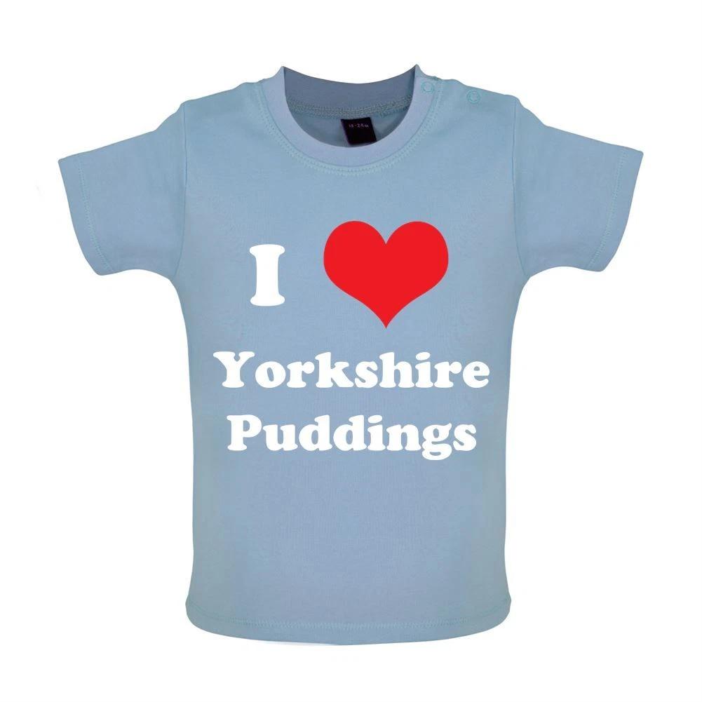 

I Love Yorkshire Puddings - Baby Kids Boys Girls Unisex T-Shirt / Babygrow - Pudding Roast Dinner Food 110