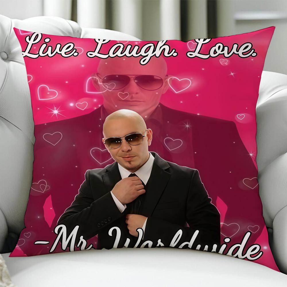 Singer M-Mr 305 P-Pitbull Global Hippie Cushion Cover Birthday Anniversary Gifts Double Sided Printed Zipper Cushion Cover