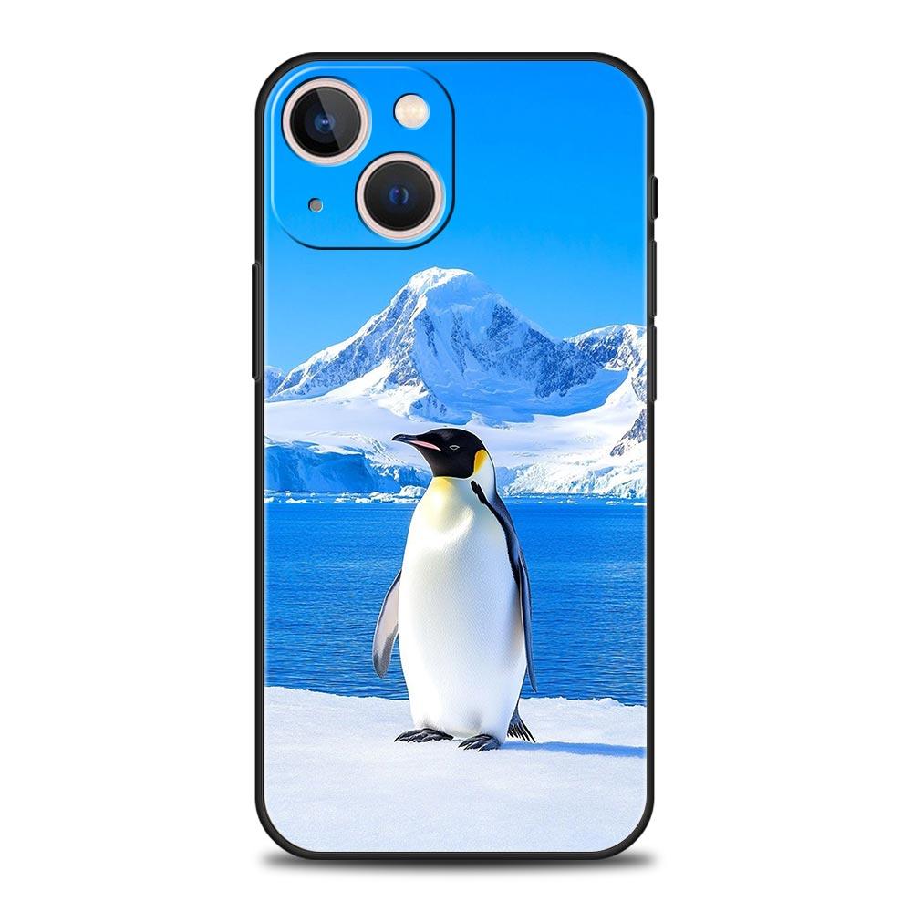 Penguin Kawaii Cute Phone Case For iPhone 17 Air 16 Plus 13 15 14 12 11 Pro MAX 7 8 SE Soft TPU Shockproof Cover Funda